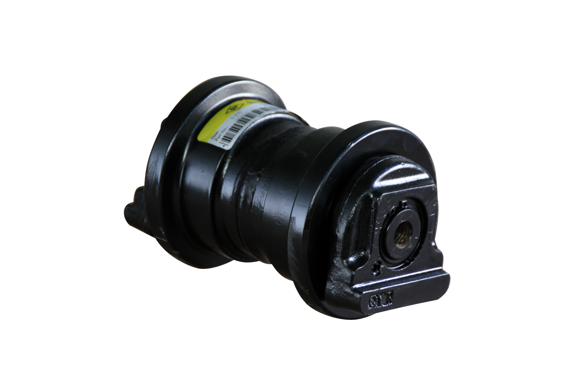 Precision machined carrier roller assembly for bulldozer tracks